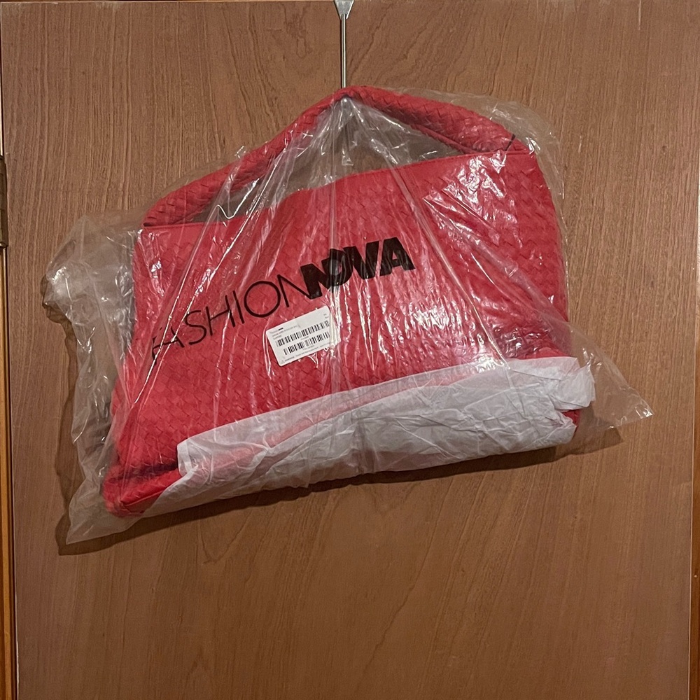 Fashion Nova Vibrant Red Tote
